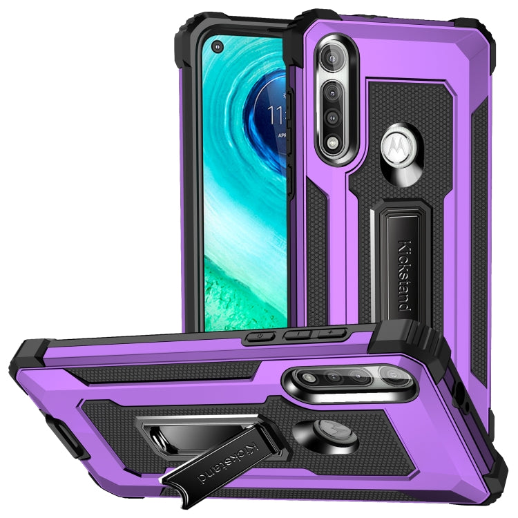 For Motorola Moto G Fast Knight Jazz PC+TPU Shockproof Protective Case with Foldable Holder