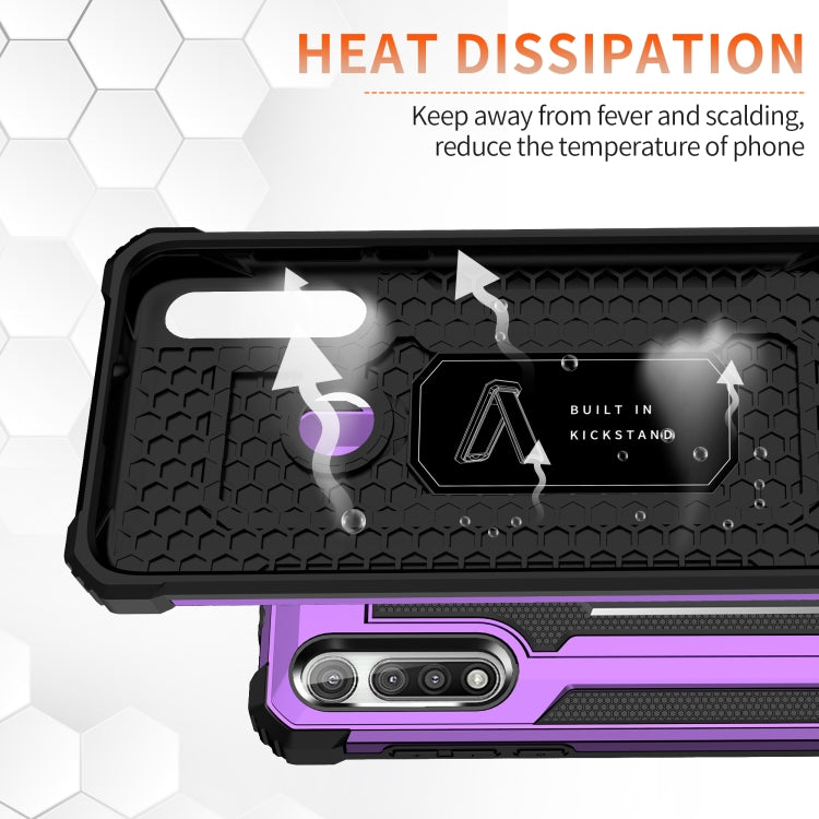 For Motorola Moto G Fast Knight Jazz PC+TPU Shockproof Protective Case with Foldable Holder