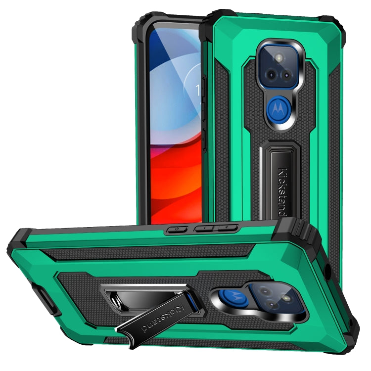 For Motorola Moto G Play 2021 Knight Jazz PC+TPU Shockproof Protective Case with Foldable Holder