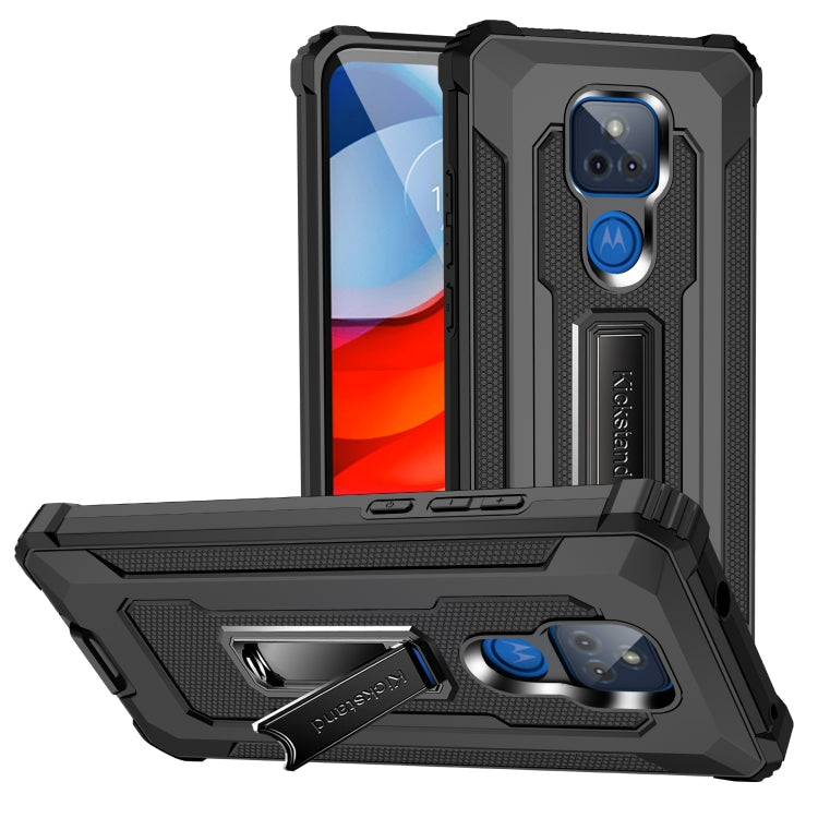For Motorola Moto G Play 2021 Knight Jazz PC+TPU Shockproof Protective Case with Foldable Holder