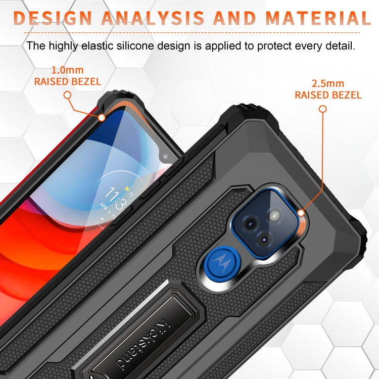 For Motorola Moto G Play 2021 Knight Jazz PC+TPU Shockproof Protective Case with Foldable Holder