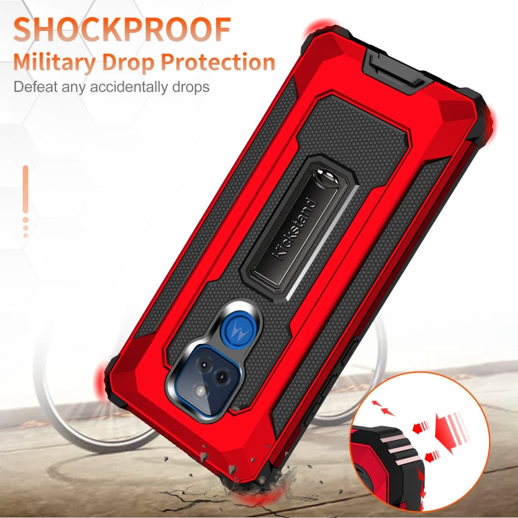 For Motorola Moto G Play 2021 Knight Jazz PC+TPU Shockproof Protective Case with Foldable Holder