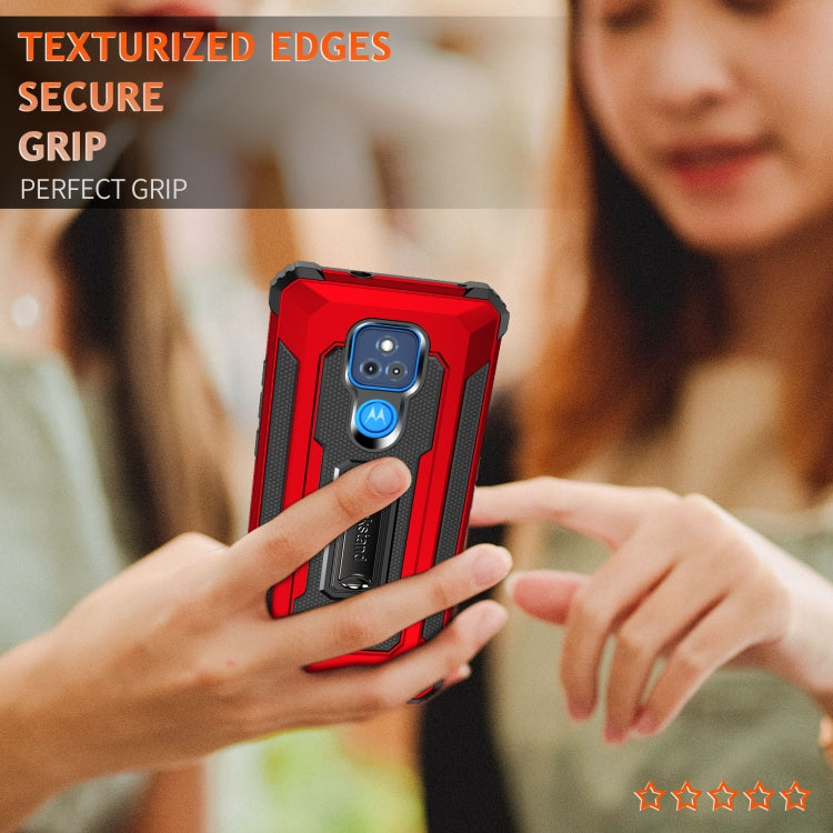 For Motorola Moto G Play 2021 Knight Jazz PC+TPU Shockproof Protective Case with Foldable Holder