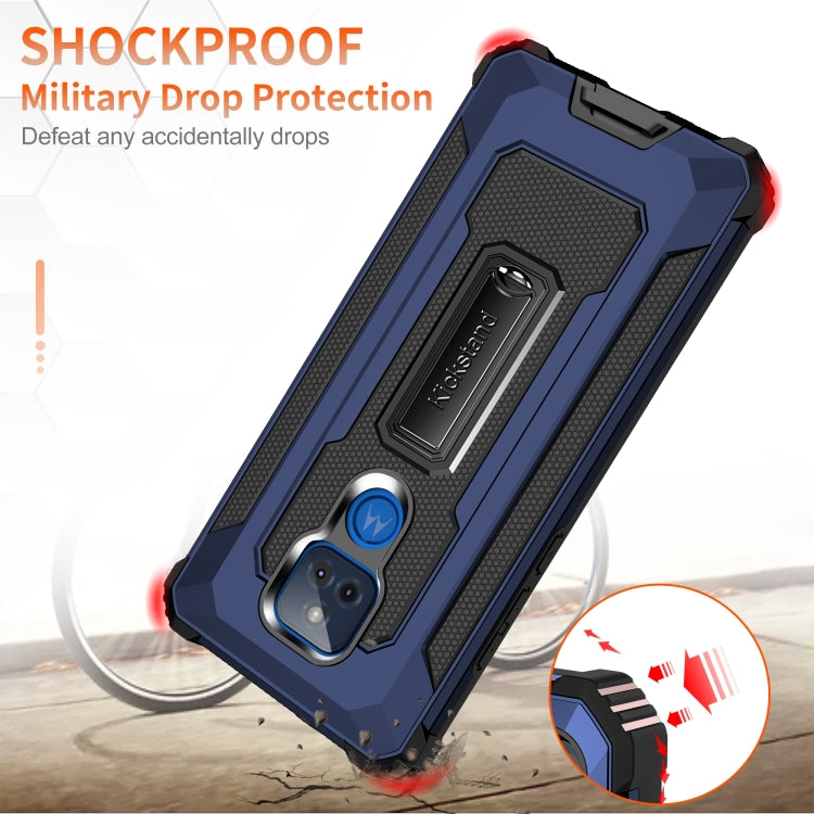 For Motorola Moto G Play 2021 Knight Jazz PC+TPU Shockproof Protective Case with Foldable Holder