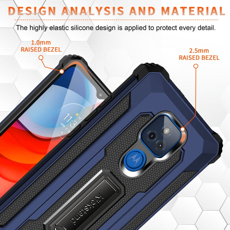 For Motorola Moto G Play 2021 Knight Jazz PC+TPU Shockproof Protective Case with Foldable Holder