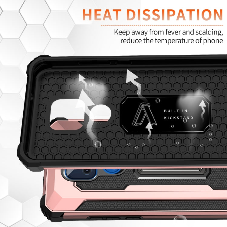 For Motorola Moto G Play 2021 Knight Jazz PC+TPU Shockproof Protective Case with Foldable Holder
