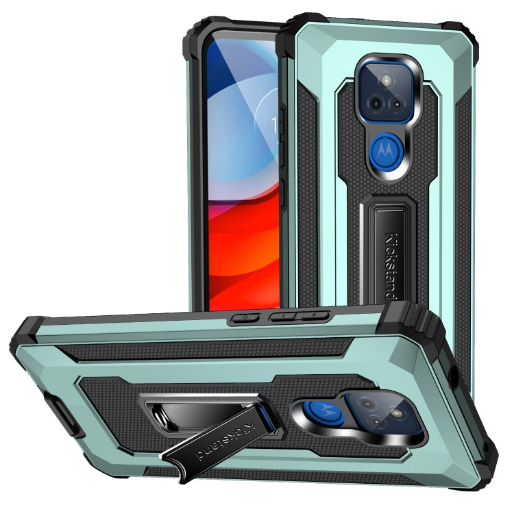 For Motorola Moto G Play 2021 Knight Jazz PC+TPU Shockproof Protective Case with Foldable Holder