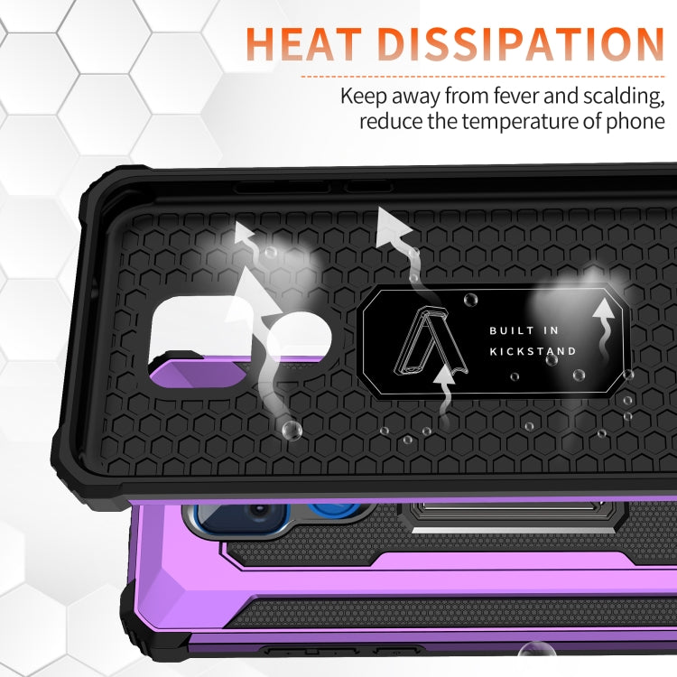 For Motorola Moto G Play 2021 Knight Jazz PC+TPU Shockproof Protective Case with Foldable Holder