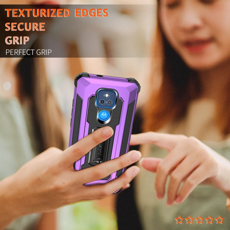 For Motorola Moto G Play 2021 Knight Jazz PC+TPU Shockproof Protective Case with Foldable Holder