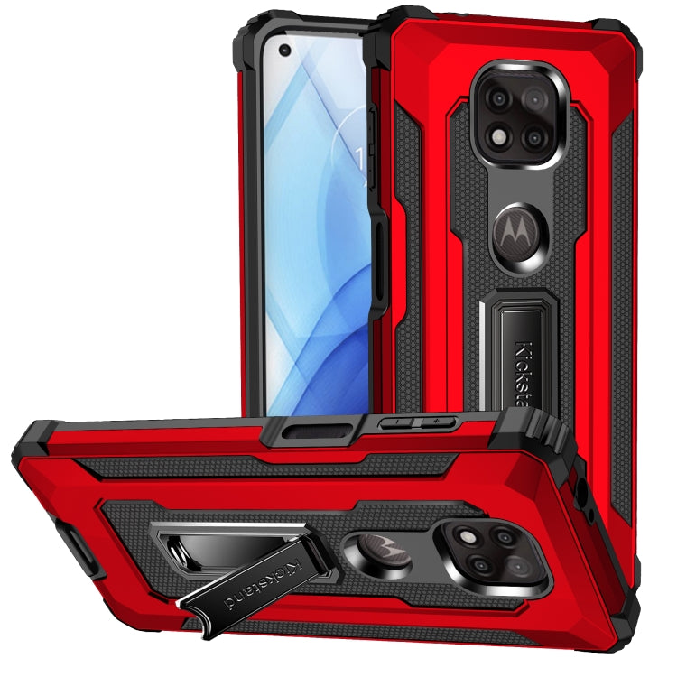 For Motorola Moto G Power (2021) Knight Jazz PC+TPU Shockproof Protective Case with Foldable Holder