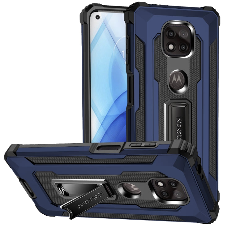 For Motorola Moto G Power (2021) Knight Jazz PC+TPU Shockproof Protective Case with Foldable Holder