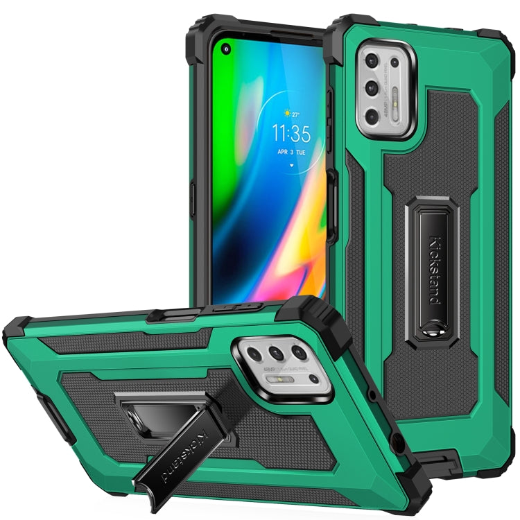 For Motorola Moto G Stylus (2021) Knight Jazz PC+TPU Shockproof Protective Case with Foldable Holder