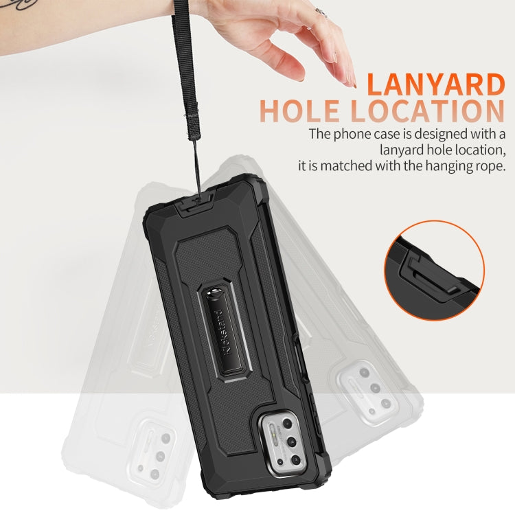 For Motorola Moto G Stylus (2021) Knight Jazz PC+TPU Shockproof Protective Case with Foldable Holder