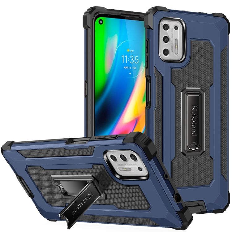 For Motorola Moto G Stylus (2021) Knight Jazz PC+TPU Shockproof Protective Case with Foldable Holder