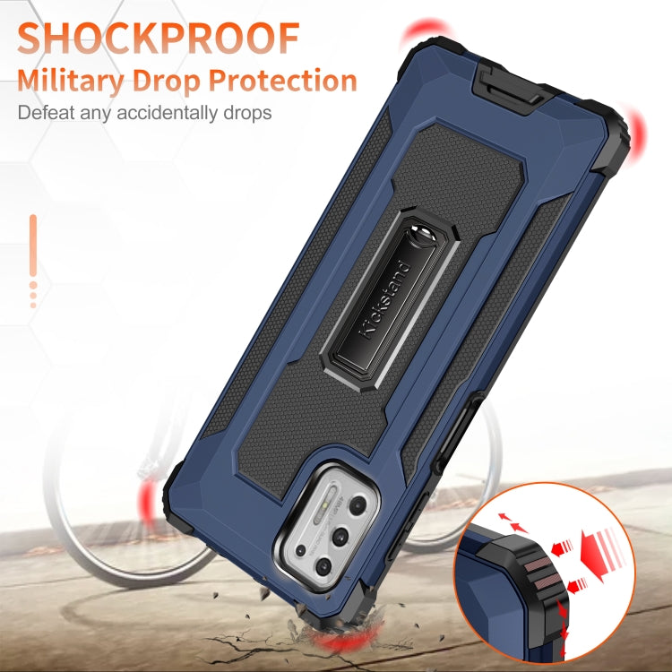 For Motorola Moto G Stylus (2021) Knight Jazz PC+TPU Shockproof Protective Case with Foldable Holder