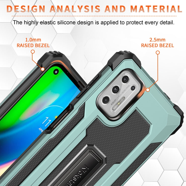 For Motorola Moto G Stylus (2021) Knight Jazz PC+TPU Shockproof Protective Case with Foldable Holder