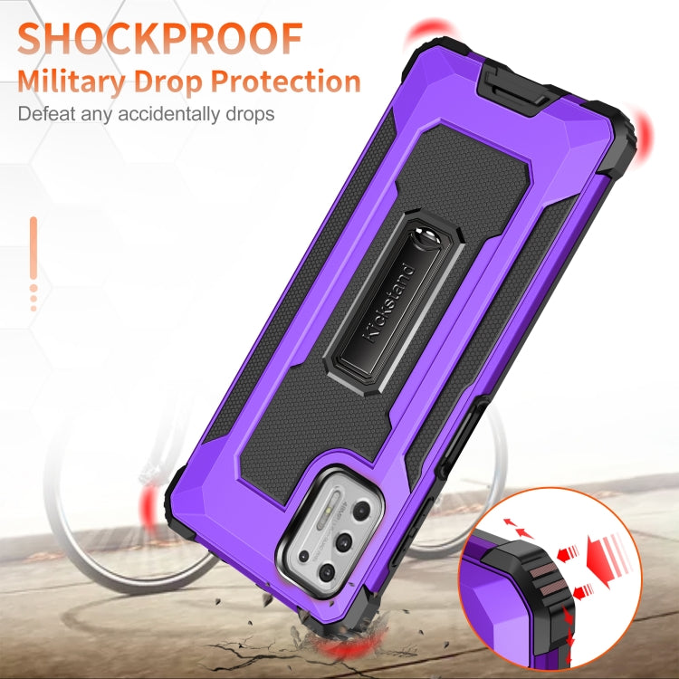 For Motorola Moto G Stylus (2021) Knight Jazz PC+TPU Shockproof Protective Case with Foldable Holder