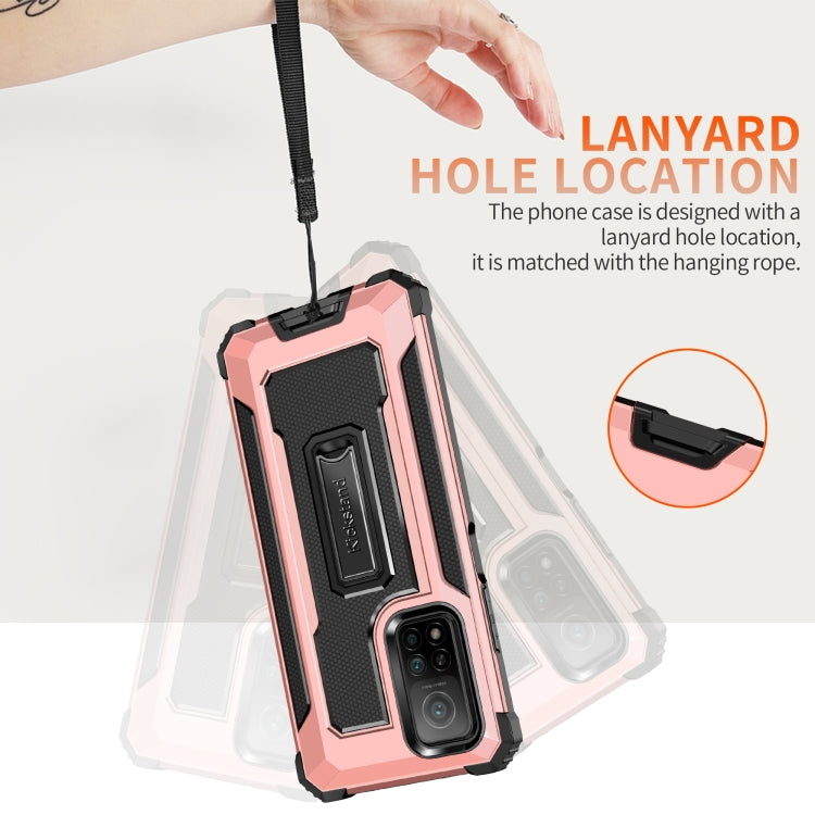 For Xiaomi Mi 10T 5G Knight Jazz PC+TPU Shockproof Protective Case with Foldable Holder