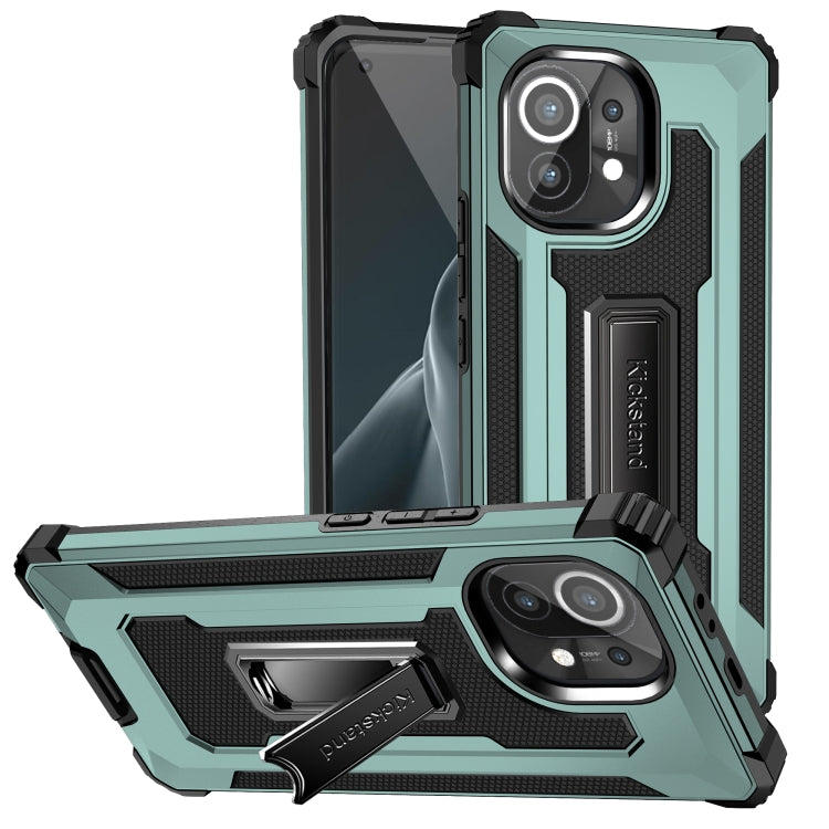 For Xiaomi Mi 11 Knight Jazz PC+TPU Shockproof Protective Case with Foldable Holder