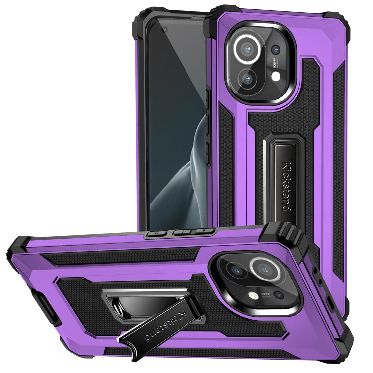 For Xiaomi Mi 11 Knight Jazz PC+TPU Shockproof Protective Case with Foldable Holder