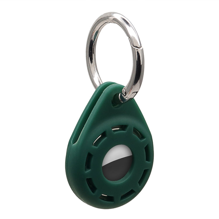 Silica Gel Anti-scratch Shockproof Protective Cover Soft Case with Keychain Ring Loop For AirTag