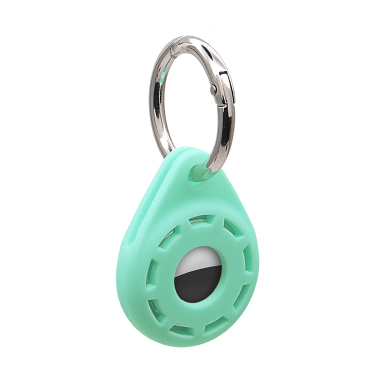 Silica Gel Anti-scratch Shockproof Protective Cover Soft Case with Keychain Ring Loop For AirTag