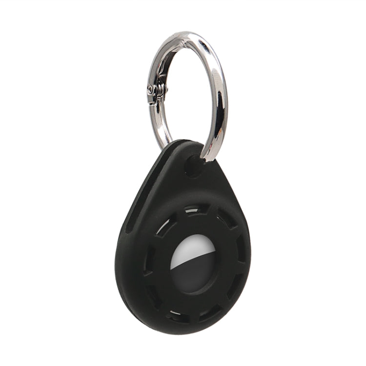 Silica Gel Anti-scratch Shockproof Protective Cover Soft Case with Keychain Ring Loop For AirTag