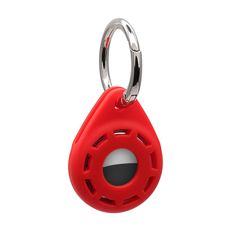 Silica Gel Anti-scratch Shockproof Protective Cover Soft Case with Keychain Ring Loop For AirTag