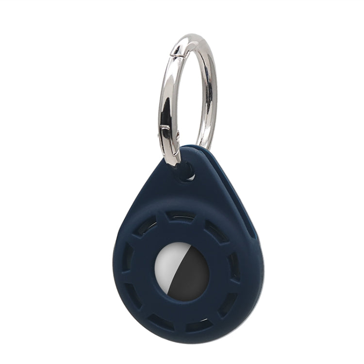Silica Gel Anti-scratch Shockproof Protective Cover Soft Case with Keychain Ring Loop For AirTag