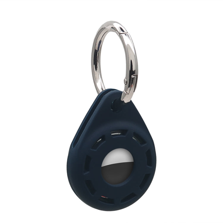 Silica Gel Anti-scratch Shockproof Protective Cover Soft Case with Keychain Ring Loop For AirTag