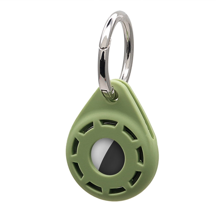 Silica Gel Anti-scratch Shockproof Protective Cover Soft Case with Keychain Ring Loop For AirTag