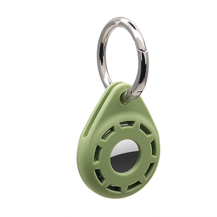 Silica Gel Anti-scratch Shockproof Protective Cover Soft Case with Keychain Ring Loop For AirTag