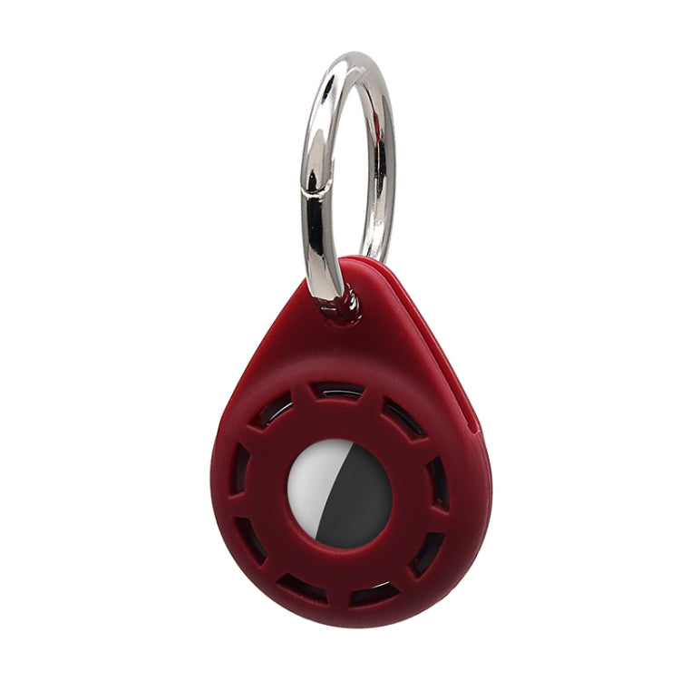 Silica Gel Anti-scratch Shockproof Protective Cover Soft Case with Keychain Ring Loop For AirTag