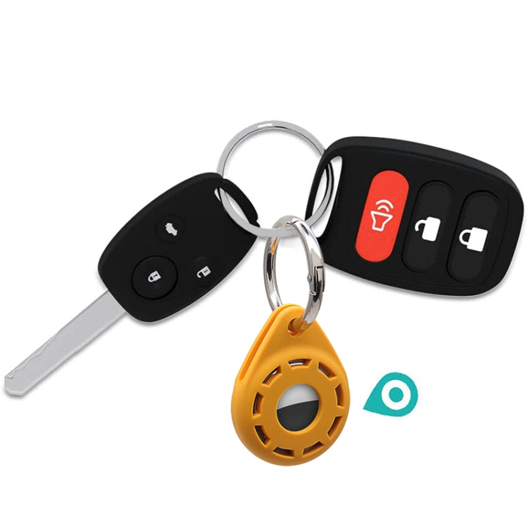 Silica Gel Anti-scratch Shockproof Protective Cover Soft Case with Keychain Ring Loop For AirTag