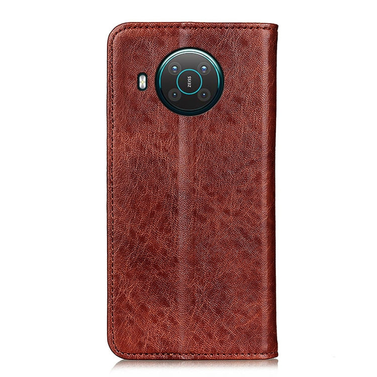 For Nokia X10 / X20 Magnetic Crazy Horse Texture Horizontal Flip Leather Case with Holder & Card Slots & Wallet