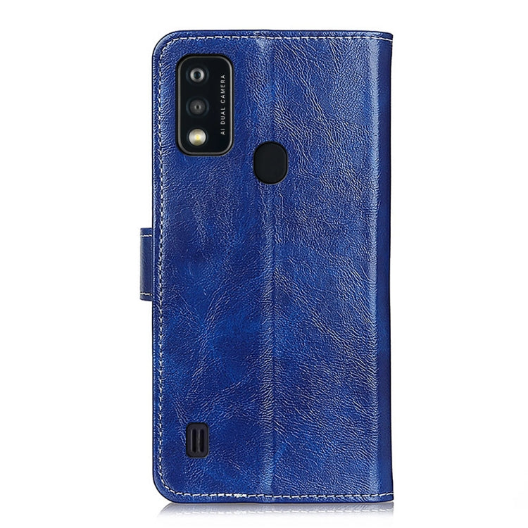 For ZET Blade A51 Retro Crazy Horse Texture Horizontal Flip Leather Case with Holder & Card Slots & Photo Frame & Wallet
