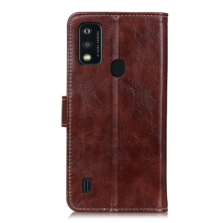 For ZET Blade A51 Retro Crazy Horse Texture Horizontal Flip Leather Case with Holder & Card Slots & Photo Frame & Wallet