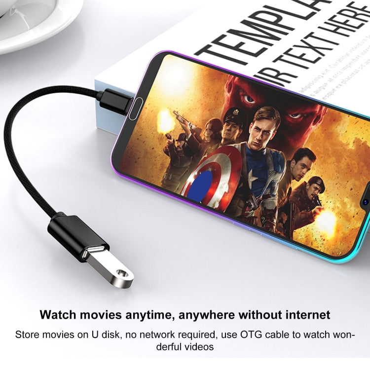 BYL-1802 USB-C 3.1 / Type-C Male to USB 2.0 Female OTG Adapter Cable