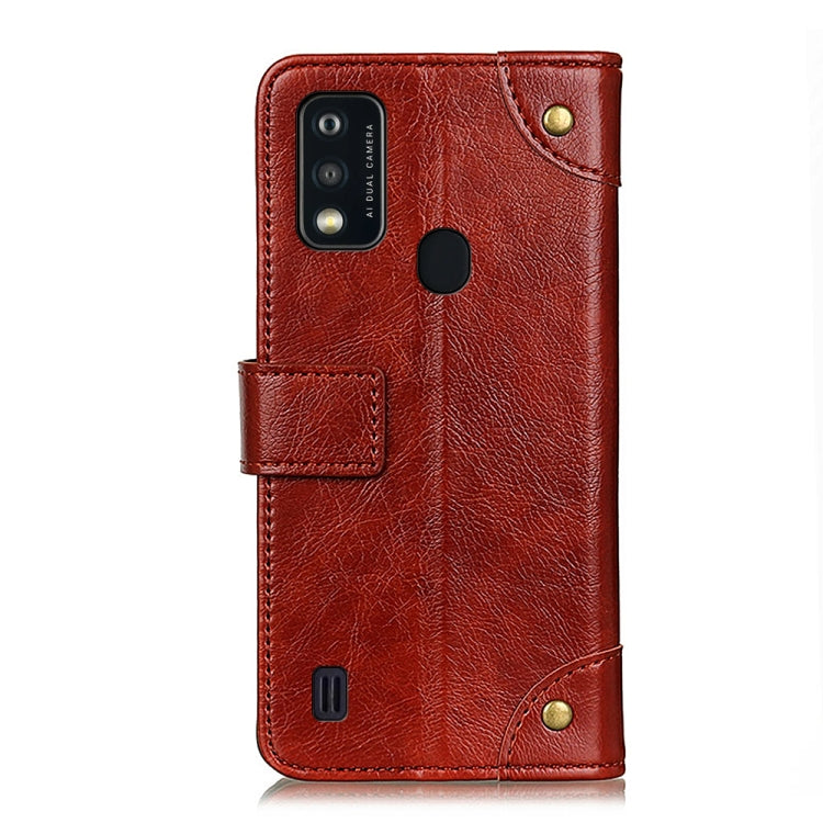 For ZET Blade A51 Copper Buckle Nappa Texture Horizontal Flip Leather Case with Holder & Card Slots & Wallet