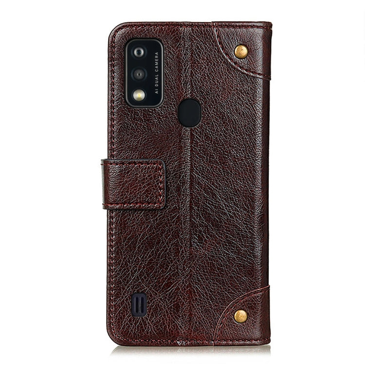 For ZET Blade A51 Copper Buckle Nappa Texture Horizontal Flip Leather Case with Holder & Card Slots & Wallet