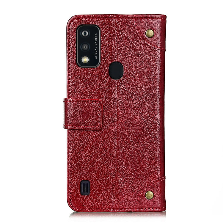 For ZET Blade A51 Copper Buckle Nappa Texture Horizontal Flip Leather Case with Holder & Card Slots & Wallet