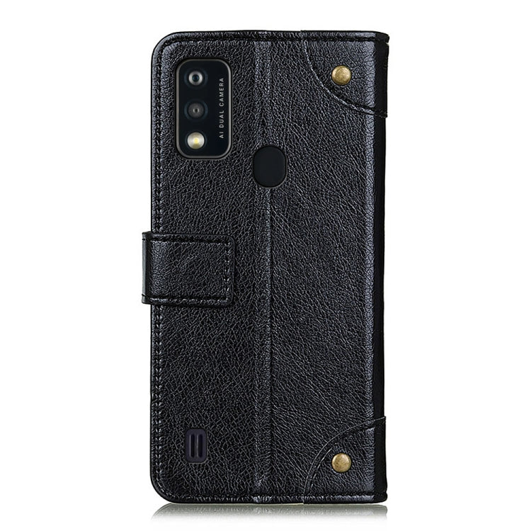 For ZET Blade A51 Copper Buckle Nappa Texture Horizontal Flip Leather Case with Holder & Card Slots & Wallet