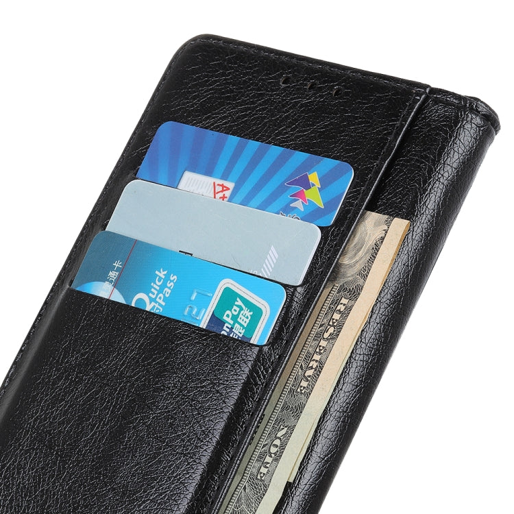 For ZET Blade A51 Copper Buckle Nappa Texture Horizontal Flip Leather Case with Holder & Card Slots & Wallet