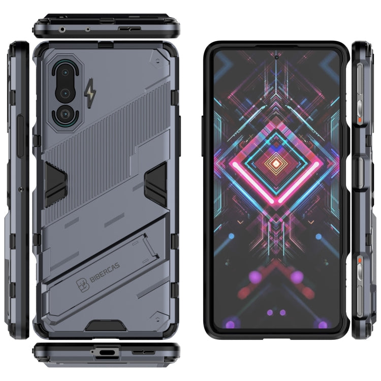 For Xiaomi Redmi K40 Gaming Punk Armor 2 in 1 PC + TPU Shockproof Case with Invisible Holder