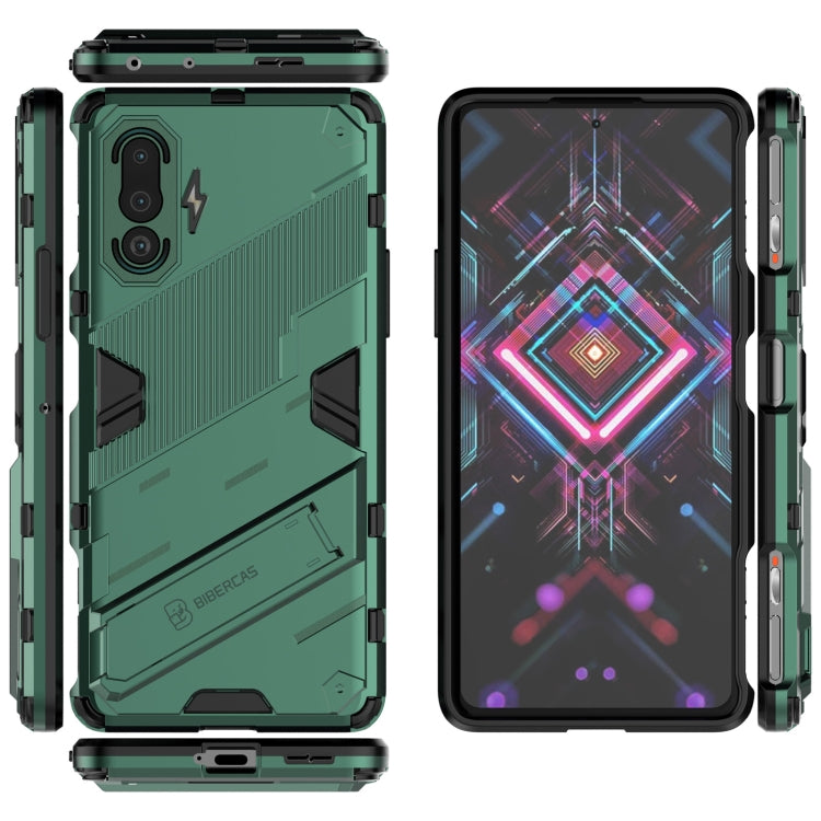 For Xiaomi Redmi K40 Gaming Punk Armor 2 in 1 PC + TPU Shockproof Case with Invisible Holder