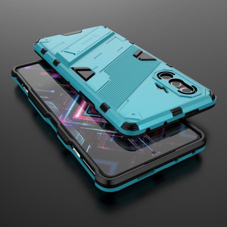 For Xiaomi Redmi K40 Gaming Punk Armor 2 in 1 PC + TPU Shockproof Case with Invisible Holder