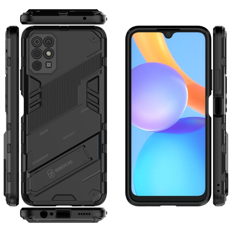 For Honor Play 5T Punk Armor 2 in 1 PC + TPU Shockproof Case with Invisible Holder