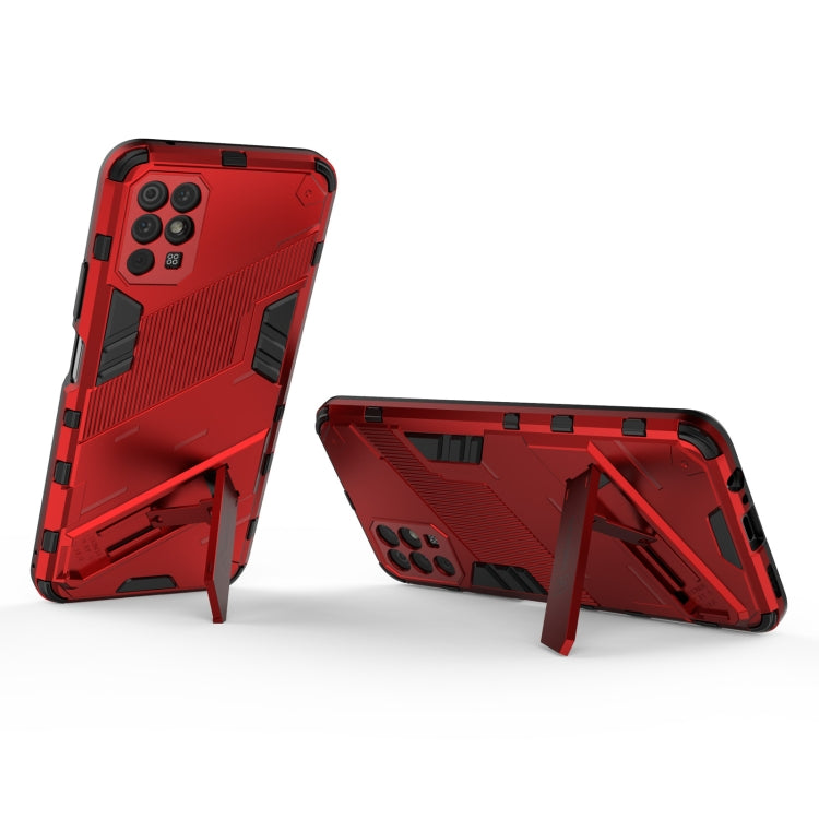 For Honor Play 5T Punk Armor 2 in 1 PC + TPU Shockproof Case with Invisible Holder