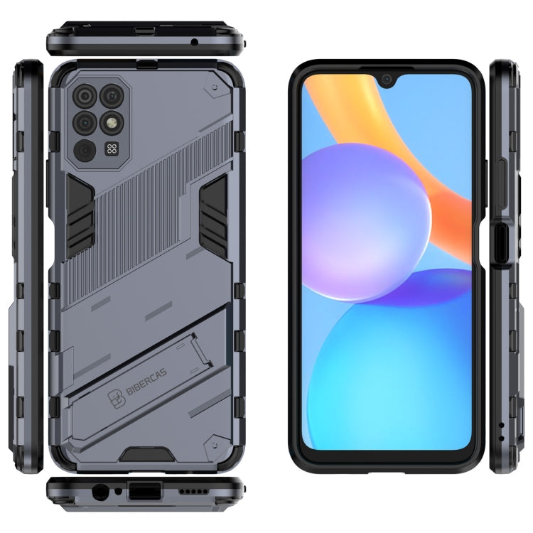 For Honor Play 5T Punk Armor 2 in 1 PC + TPU Shockproof Case with Invisible Holder