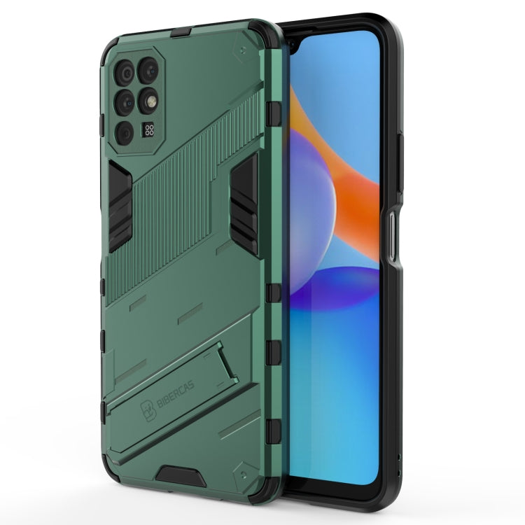 For Honor Play 5T Punk Armor 2 in 1 PC + TPU Shockproof Case with Invisible Holder
